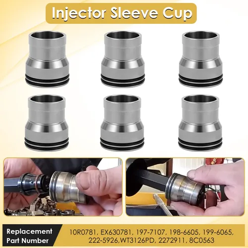 Miniatura 6 de Yoursme Herramienta de instalación de extracción de copa de manga inyector con kit de piezas para Caterpillar Cat 3126B C7 C9 con inyectores