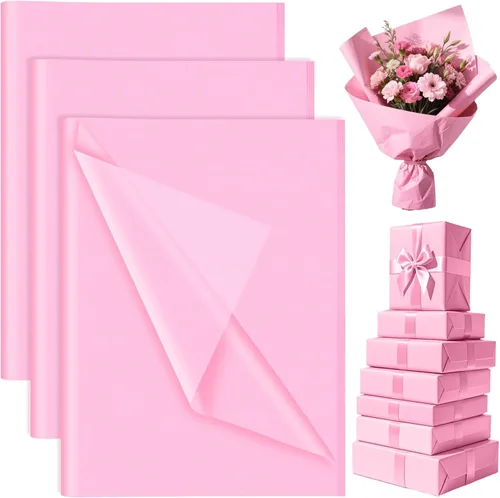 Miniatura 17 de PLULON 60 hojas de papel de seda rosa de San Valentín a granel, para bolsas de regalo, hojas de papel de seda para el hogar, cocina, manualidades