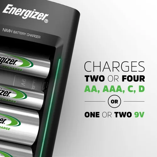 Miniatura 3 de Energizer Cargador de batería recargable AA y AAA + 4 pilas recargables AA NiMH + 2 pilas recargables AAA NiMH