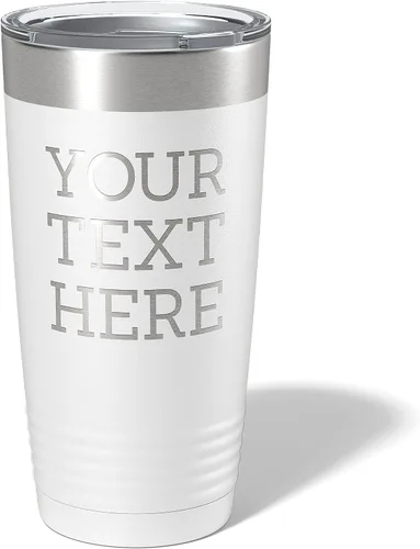Miniatura 20 de Vaso de acero inoxidable aislado con tapa de 20 onzas (17 colores) personalizado con recubrimiento en polvo, grabado personalizado, nombre