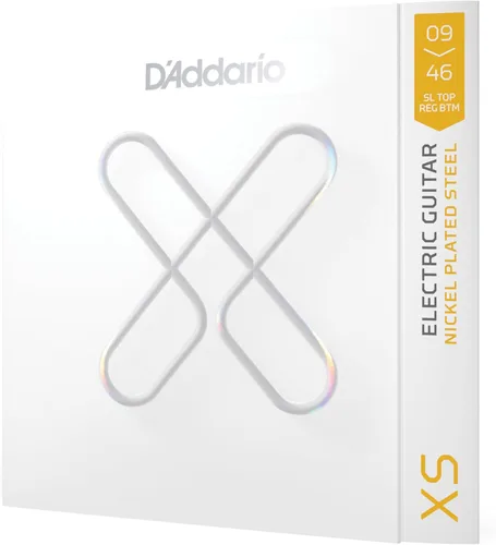 Miniatura 9 de D'Addario - Cuerdas de guitarra eléctrica con revestimiento de níquel XS, XSE1156, calibre Med Top/X-Heavy Bottom 11-56, juego de 6 cuerdas, paquete
