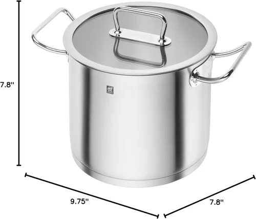 Miniatura 2 de ZWILLING 65123-160 Z1006-096 Pro Stock Pot, 6.3 pulgadas (6.3 in) (con tapa de vidrio), doble mano, tipo profundo, acero inoxidable, estructura
