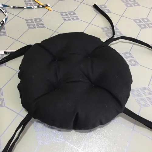 Miniatura 3 de Cojines de asiento redondos para exteriores con lazos, almohadillas para sillas de pana súper suaves, antideslizantes, herramientas para sillas