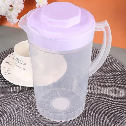 Miniatura 9 de Jarra de limonada para bebidas, tetera de jugo con tazas, hervidor de agua fría de plástico, jarra de agua transparente, jarra de té helado, jarra