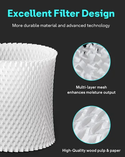 Miniatura 3 de Leemone Paquete de 6 Filtros de Reemplazo para Humidificador de Cama Compatible con Humidificadores de Cama con Dosel y de Guardería, Hecho