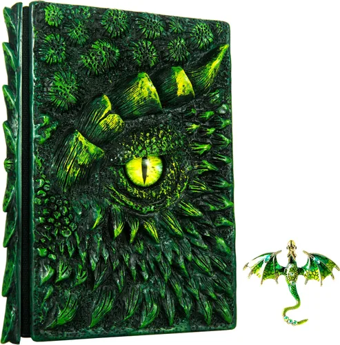Miniatura 29 de Diario 3D en relieve de ojo de dragón en relieve, cuaderno grabado de resina, cuaderno Dnd para los amantes de los dragones, papel en blanco, bloc