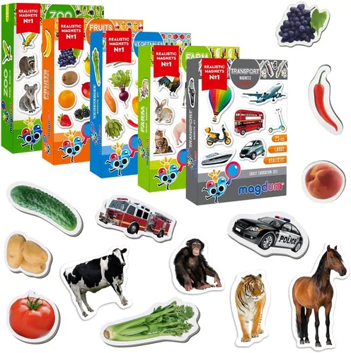 Miniatura 14 de Imanes de nevera para niños pequeños – magdum – 30 imanes de animales marinos para refrigerador – Imanes reales de animales del océano para niños
