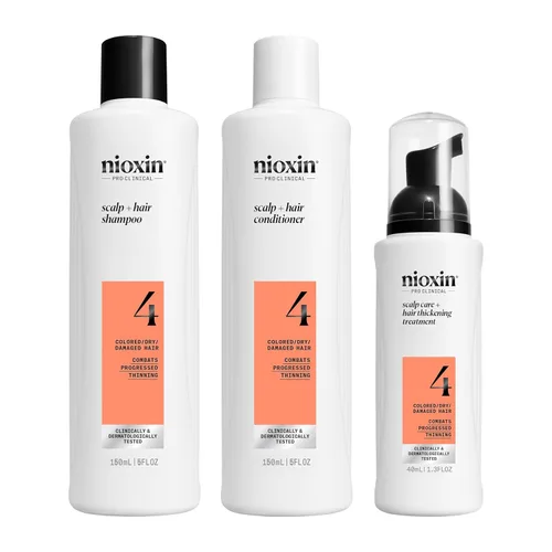 NIOXIN Kits de sistema de engrosamiento del cuero cabelludo + cabello | Para cabello natural, teñido y dañado con adelgazamiento ligero a progresado