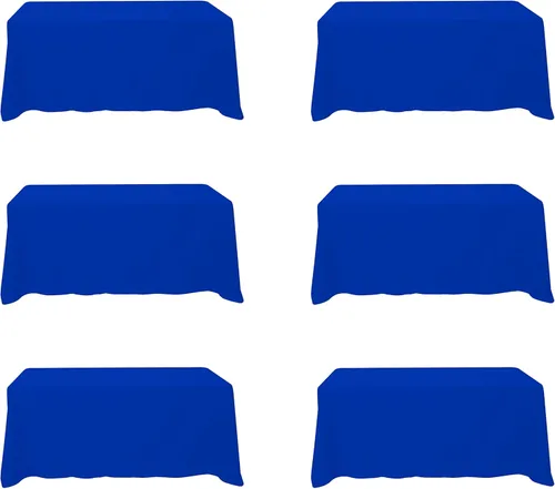Miniatura 145 de BRILLMAX 6 Pack de Manteles Azul Marino para Mesas Rectangulares de 8 Pies 90 x 156 Pulgadas - 8 pies Mantel Rectangular a Granel de Lino