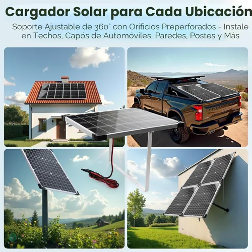 Miniatura 9 de Voltset Cargador de batería solar de 12 V – Kit de panel solar impermeable de 20 W con controlador MPPT inteligente – Mantenedor de cargador