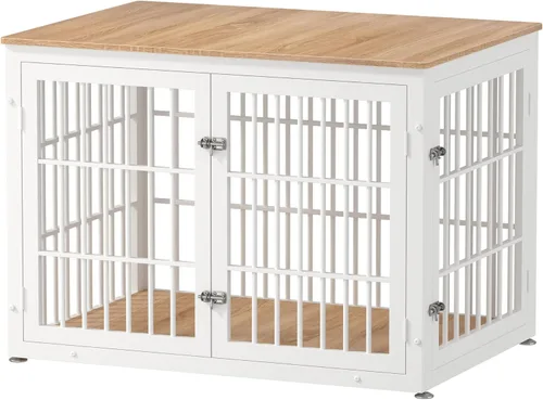 rehomerance Mueble de jaula para perros de 42 pulgadas de alta resistencia para perros grandes y medianos, mesa auxiliar decorativa para casa de