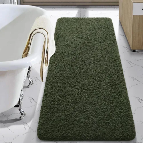 Miniatura 15 de LOCHAS - Tapete de baño de 24x70 pulgadas, suave, grueso y absorbente, hecho de microfibra, para el baño, lavable a máquina, tapete antideslizante