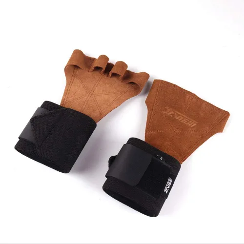Miniatura 8 de TAVIEW Agarre de mano de cuero con muñequera para levantamiento de pesas, entrenamiento cruzado, gimnasios, WODs y levantamiento de pesas