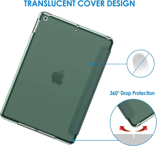 Miniatura 4 de JETech Funda para iPad de 10.2 pulgadas (modelo 2021/2020/2019, 9/8/7 generación), cubierta con activación/suspensión automática (beige)
