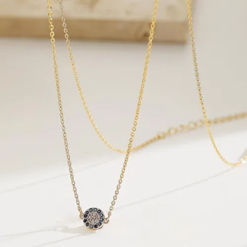 Miniatura 4 de Collar con colgante de corazón de oro de 14 quilates para mujer, delicado collar de estrella, gargantilla de mal de ojo, collar bohemio con luna