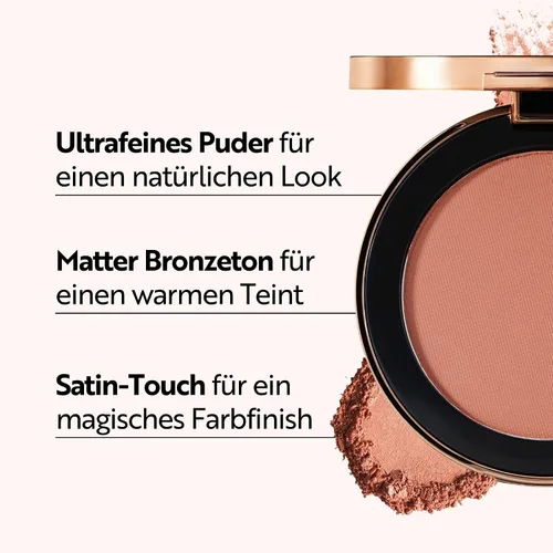 Miniatura 2 de M. Asam Magic Finish Satin Blush Desert Bloom - Rubor en polvo de maquillaje para un aspecto fresco y radiante con ácido hialurónico y pigmentos
