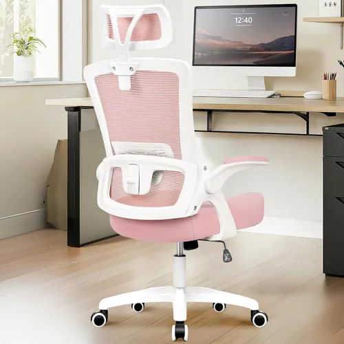 Miniatura 13 de NEO CHAIR Silla de escritorio de oficina para computadora de juegos, respaldo alto, asiento cómodo de malla con reposacabezas ergonómico ajustable