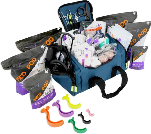 Miniatura 12 de Lightning X Value Compact Medic First Responder EMS/EMT - Bolsa de trauma con kit de llenado estándar B, color negro