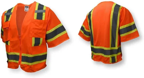 Miniatura 4 de Radians SV63OXL - Chaleco de seguridad de agrimensura de poliéster clase 3 de dos tonos, XL, naranja, talla única