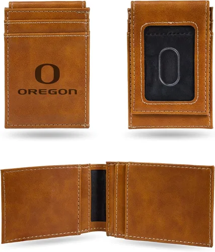 Miniatura 31 de Cartera de bolsillo frontal grabada con láser NCAA - Compacta/Cómoda/Delgada