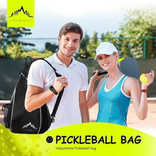 Miniatura 6 de Himal - Bolsa de pickleball ajustable, tenis, bolsa de raqueta, mochila de pickleball con soporte para botella de agua para hombres
