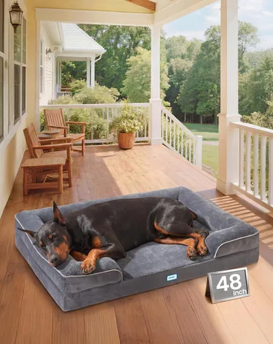 Miniatura 17 de OhGeni Orthopedic Cooling Dog Bed Couch, Cooling Big Pet Sofa for Extra Large Sized Pets with Memory Foam, Machine-Washable Waterproof Removable