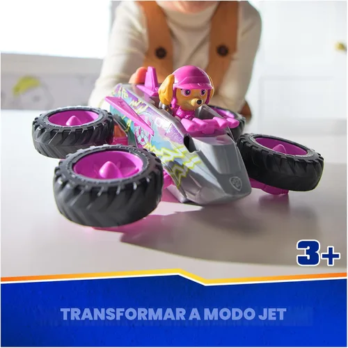 Miniatura 3 de PAW Patrol: Rescue Wheels Skye’s Jet, camión juguete con transformación en modo avión y figura de acción coleccionable, juguete para niños y niñas