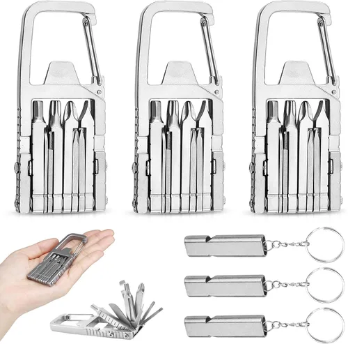 Miniatura 10 de Miniherramienta 13 en 1 para romper mandíbulas, mini herramienta de defensa personal, mini herramienta con abridor de botellas, soporte