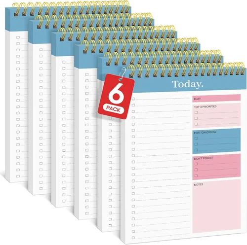 Miniatura 16 de Taja Bloc de notas de lista de tareas pendientes para el trabajo con 52 hojas, 9.8 x 6.5 pulgadas, planificador diario sin fecha, perfecto