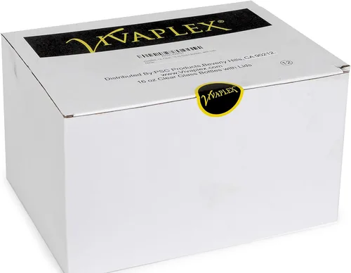 Miniatura 2 de Vivaplex, 12, botellas de vidrio transparentes, de 16 onzas, con tapas