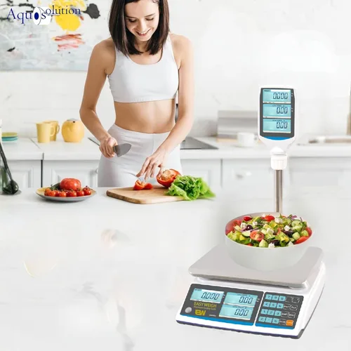 Miniatura 7 de Aquos Báscula digital de cocina clase III legal para precios de comercio, báscula de alimentos y venta al por menor con pantalla LCD retroiluminada