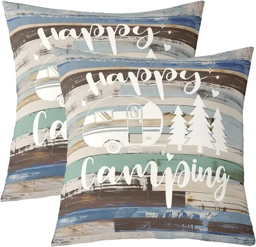 Miniatura 12 de Funda de almohada reversible con estampado para cama o sofá, decoración de coche de campamento, funda de cojín decorativa de granja occidental de 16