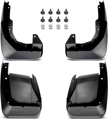 YHTAUTO Juego de 4 guardabarros de repuesto para Honda CR-V 2007-2011 L4 2.4L Sport Utility, delantero y trasero LH RH, negro