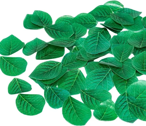 Miniatura 7 de Hojas de otoño comestibles doradas, 90 piezas para cupcakes, hojas de arce de otoño, oblea, papel de arroz, decoración de alimentos, mezcla de 2