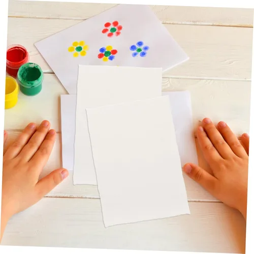 Miniatura 6 de Gogogmee 20 Sheets Handmade Cotton Watercolor Paper Deckled Edge Textured Art Paper for Painting Crafts Wedding Invitations Durable Medium Rough