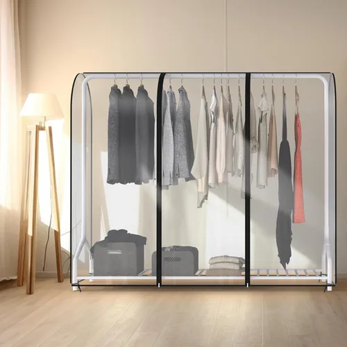 Miniatura 6 de Zilink Funda Transparente para Perchero de Ropa de 6 Pies, Funda Transparente para Perchero de Ropa Impermeable con 2 Cremalleras Duraderas