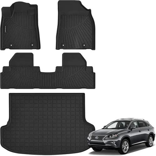 Alfombrillas de piso para Lexus RX 2010-2015 mejoradas para todo tipo de clima, revestimientos de suelo TPE aptos para Lexus RX350/RX450h 1ª y 2ª