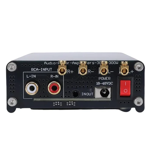 Miniatura 8 de Amplificador de potencia de alta fidelidad, amplificador de potencia de 300 W x 2 amplificador de alta fidelidad clase D, mini amplificador estéreo