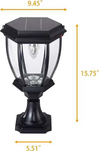 Miniatura 3 de Kendal Luces solares para postes al aire libre, valla impermeable, luz LED de pilar de energía solar, luces solares para postes de cubierta