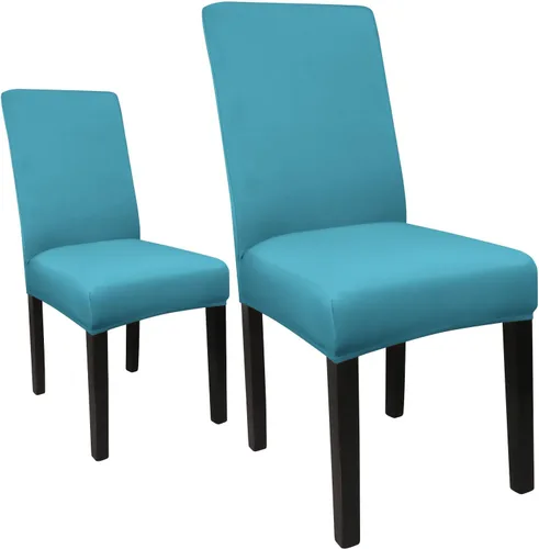 Miniatura 98 de JQinHome Juego de 8 fundas para sillas de comedor, fundas de alta elasticidad extraíbles y lavables, fundas protectoras de asiento para silla