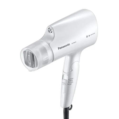 Panasonic Nanoe - Secador de pelo compacto EH-NA2C-W (blanco) - Tecnología japonesa Nanoe, secador de pelo plegable de viaje con boquilla oscilante