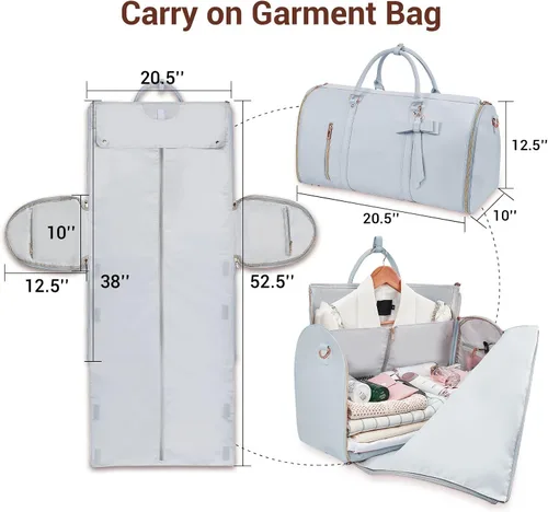 Miniatura 2 de Bolsas de ropa para viajes para mujer, Azul, Mujer