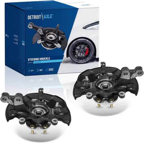 Miniatura 18 de Detroit Axle - Conjunto de manguetas de dirección delanteras de 2 piezas para Hyundai Accent 06-11, 2 manguetas de dirección y conjunto de buje
