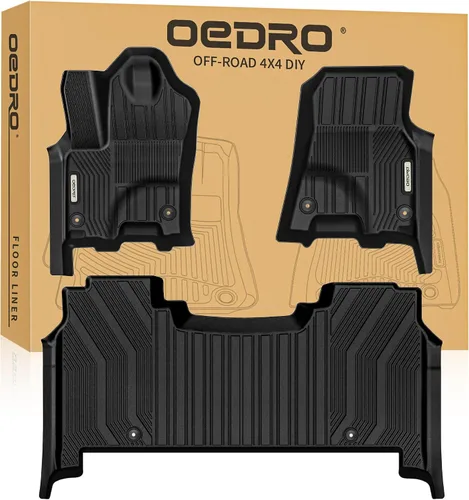Miniatura 9 de Alfombrillas de piso OEDRO compatibles con Ram 2500/3500 Crew Cab de 2019-2025 2026 con asientos de cubo o banco en la primera fila, alfombrillas