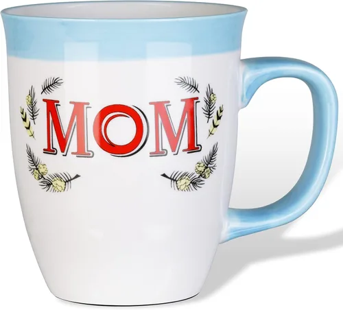 Miniatura 10 de Taza de café de cerámica para mamá, de 16 onzas, divertida taza de café para mujeres, mejor día festivo, Navidad, día de la madre, cumpleaños