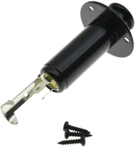 Miniatura 2 de KAISH 0.250 in Guitarra eléctrica acústica Bajo Mono Endpin Salida Jack Correa Botón Jack Socket Negro