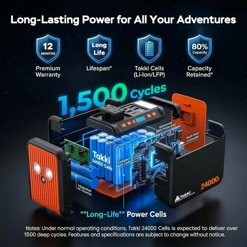 Miniatura 7 de Takki - Generador solar de 120 Wp, estación de energía portátil con paneles solares de 21 W, cargador solar de 88 Wh, puertos USB de CA y CC