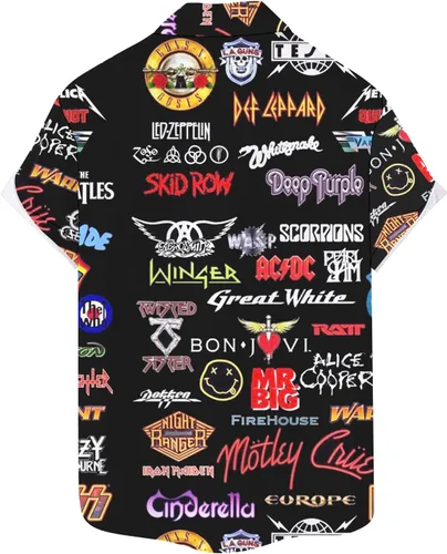 Miniatura 2 de Camisa de manga corta con botones para hombre, cuello de camisa con estampado abstracto, camisas casuales de playa