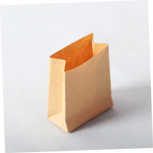Miniatura 8 de Mini bolsas de papel para casa de muñecas, 6 bolsas de hornear en miniatura y accesorios de decoración de casa de muñecas, 1.57 x 1.18 x 0.59