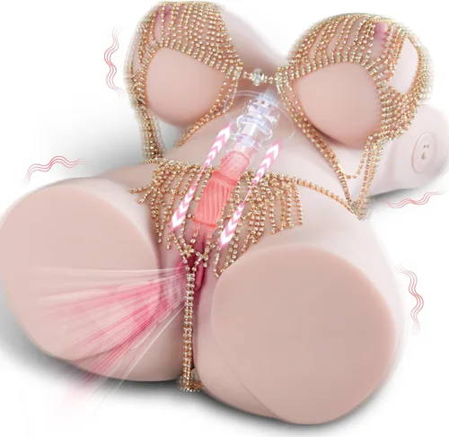 Muñeca sexual realista de 23 libras con pechos enormes y trasero gordo, juguete sexual masculino para hombres con 5 modos de empuje, canal vaginal